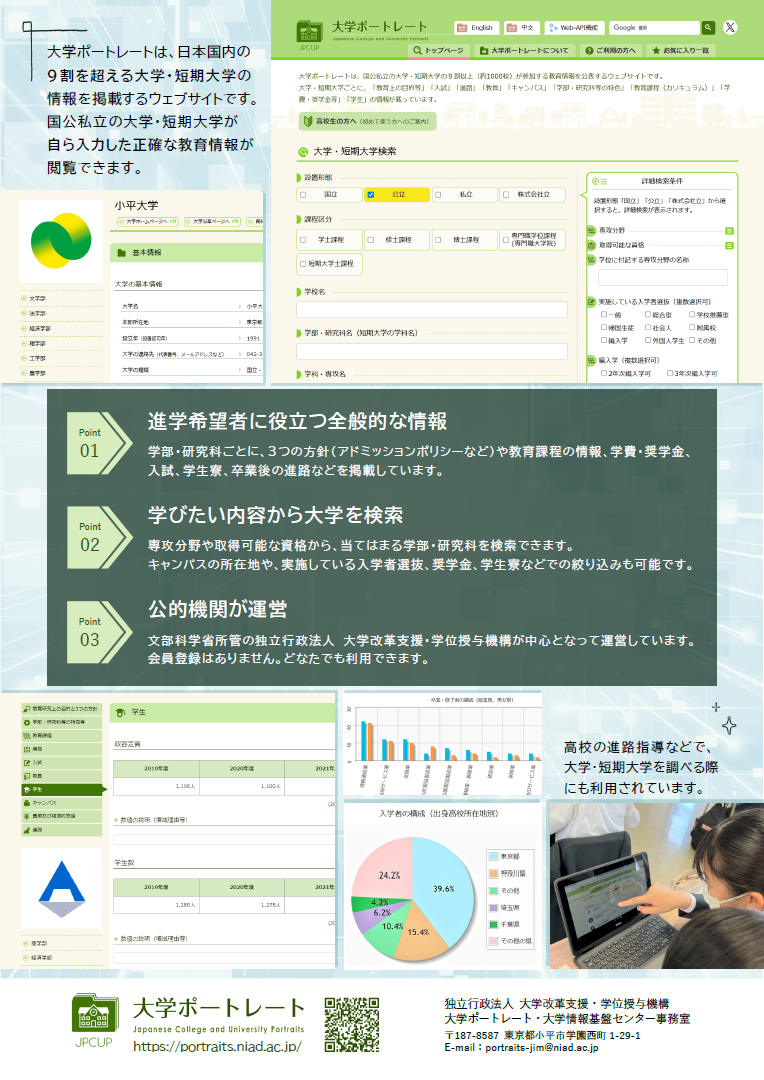 大学ポートレートパンフレット
